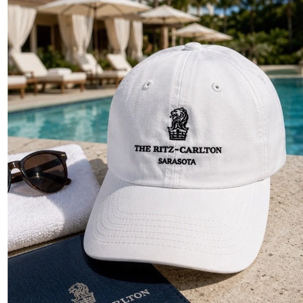Imperial The Ritz-Carlton Sarasota White Performance Baseball Cap Hat Y210P